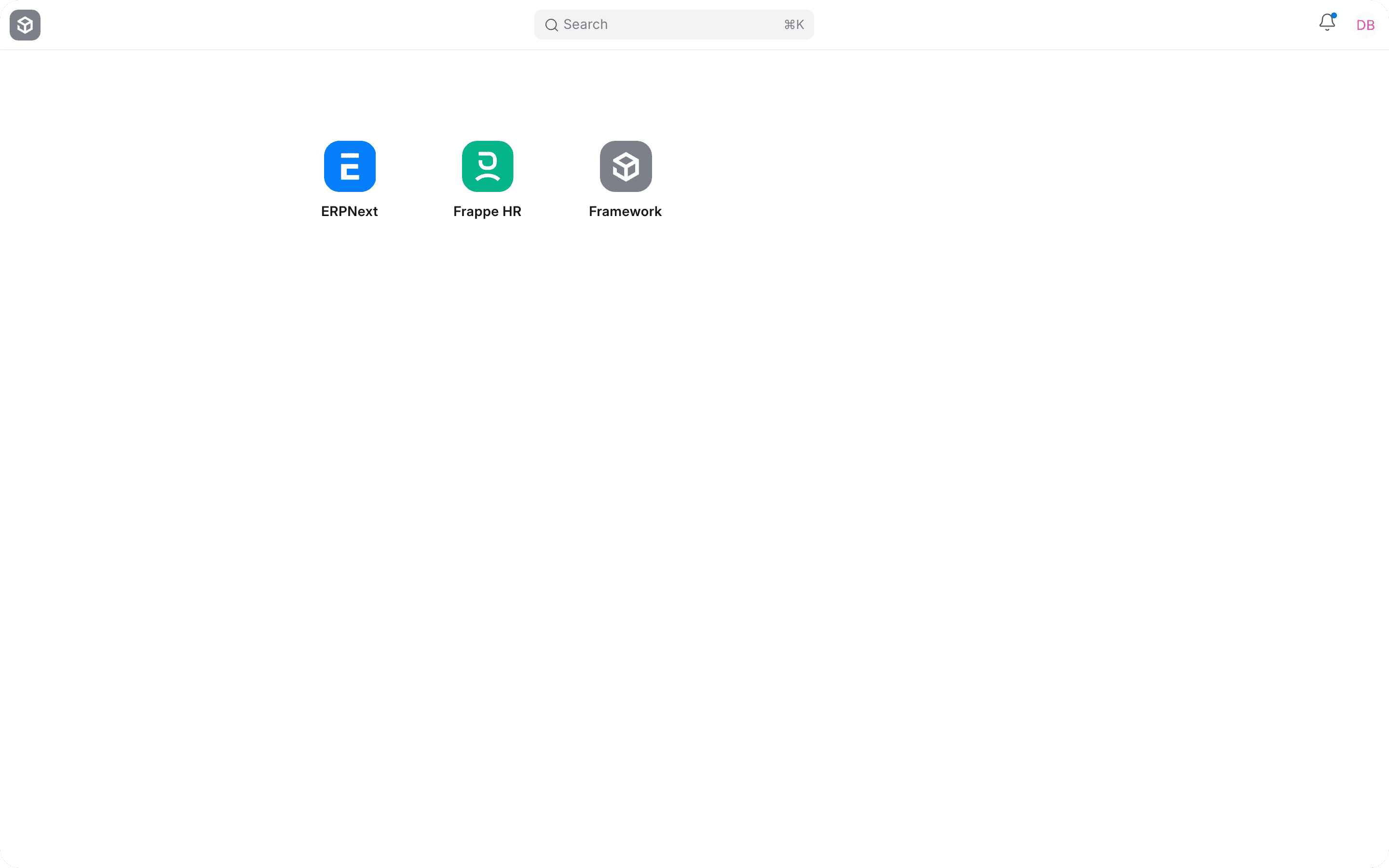 ERPNext Desk hiển thị các phân hệ kinh doanh có sẵn cho Nova Industries