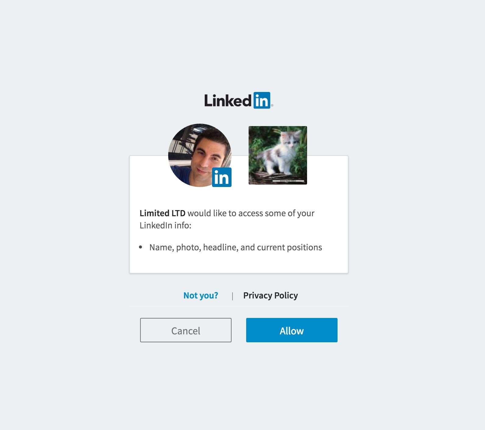 Ủy quyền LinkedIn