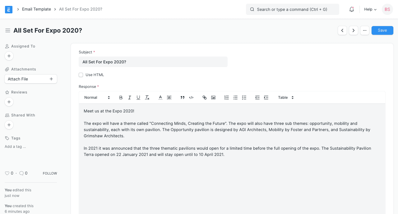 Chiến dịch - Mẫu Email