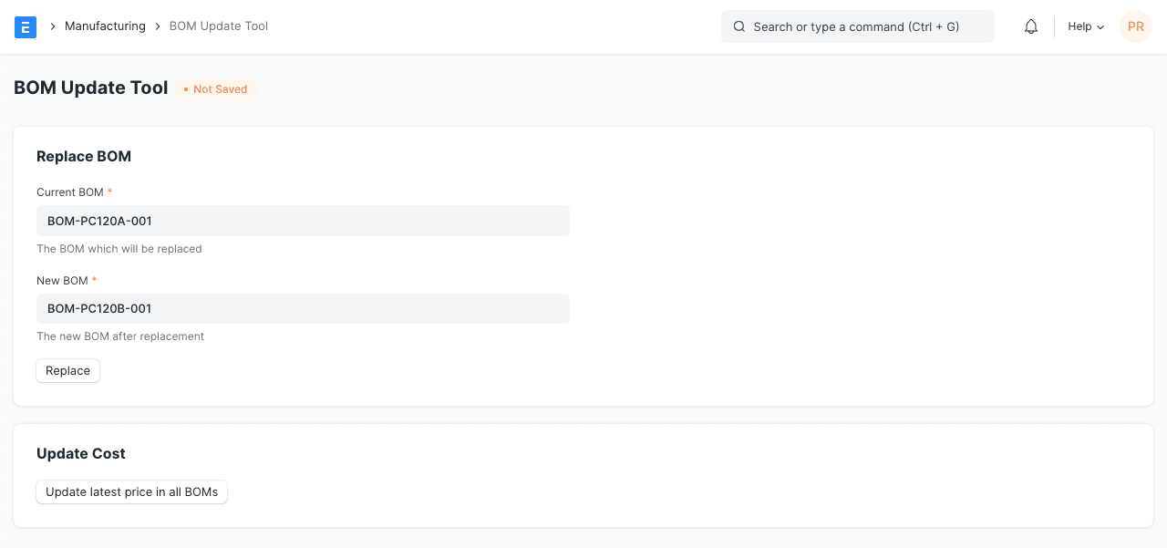 BOM Update Tool